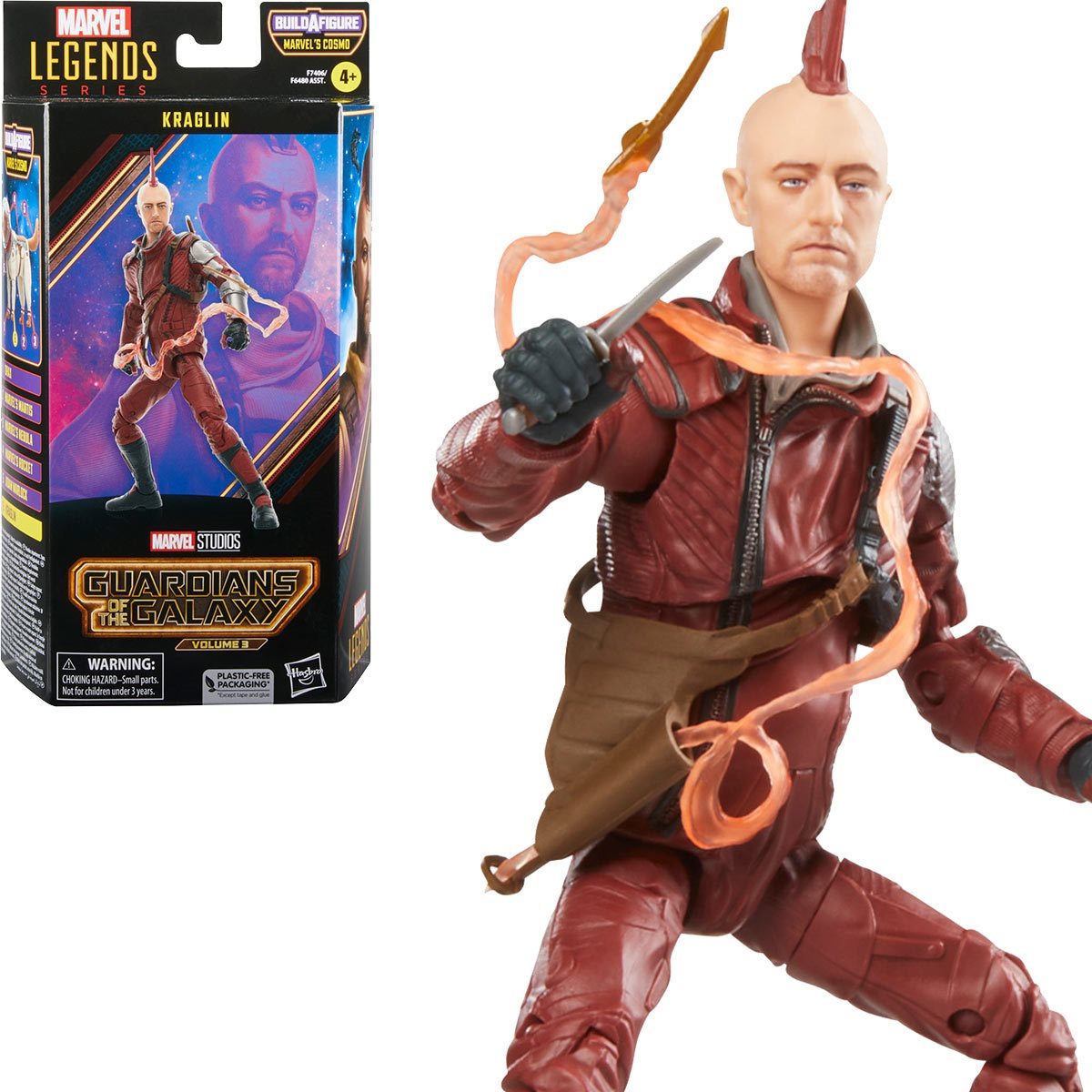 Hasbro Marvel Legends Series Guardians of the Galaxy: Volume 3 Star-Lord  (Build-A-Figure - Marvel's Cosmo) 6-in Action Figure