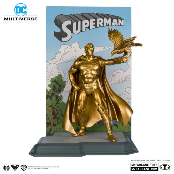 DC Multiverse Superman (Centennial Park Tribute Statue) Gold Label (SDCC Exclusive) - McFarlane Toys