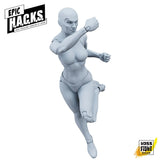 Epic H.A.C.K.S Blanks Shady Gray Female 1:12 Scale Action Figure - Boss Fight Studio