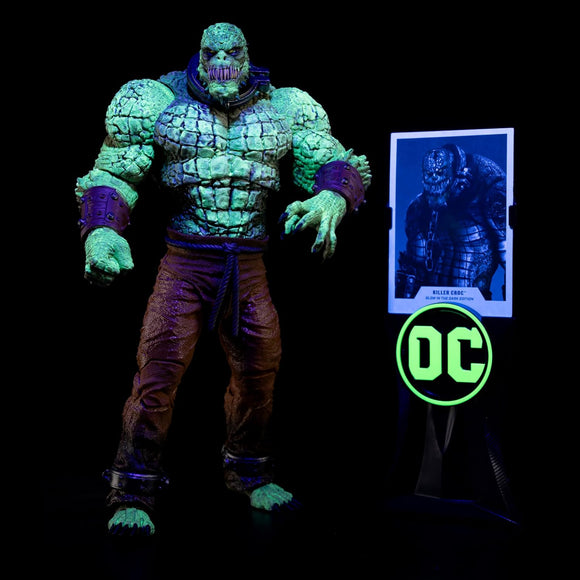 DC Multiverse Killer Croc (Batman: Arkham Asylum) Glow in The Dark Edition Mega Figure Gold Label - McFarlane Toys (Amazon Exclusive)