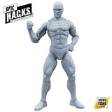 Epic H.A.C.K.S Blanks Shady Gray Male 1:12 Scale Action Figure - Boss Fight Studio