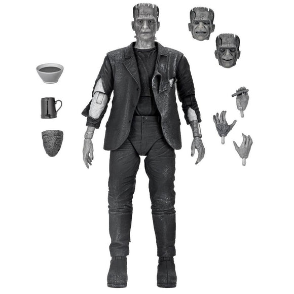 Universal Monsters Ultimate Bride of Frankenstein Frankenstein's Monster B&W Version 7” Scale Action Figure  - NECA