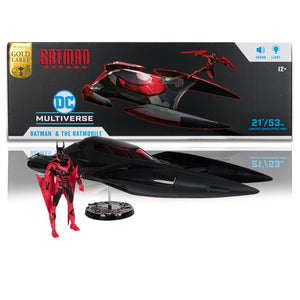 DC Multiverse Batman & Batmobile (Batman Beyond) Gold Label Vehicle w/Lights and Sound - McFarlane Toys