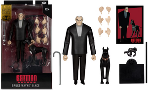 DC Comics Batman The Animated Series: Bruce Wayne & Ace (Batman Beyond) (Gold Label) 7" Inch Scale Action Figure - McFarlane Toys (SDCC Exclusive)