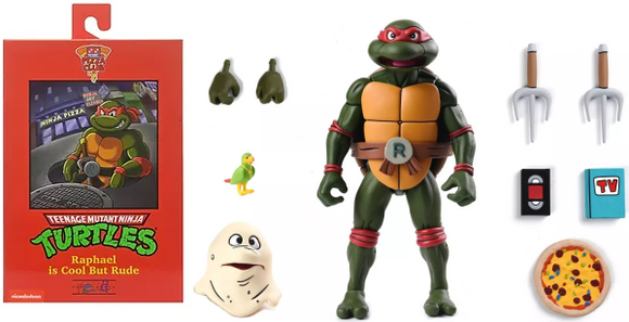 Teenage Mutant Ninja Turtles Cartoon Raphael (VHS) Ultimate 7” Scale Action Figure - NECA