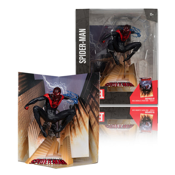 Marvel Collection Spider-Man (Miles Morales: Spider-Man #1) 1:10th Scale Collectible Figure w/Scene - McFarlane Toys