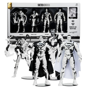 DC Multiverse Superman Comics Sketch Edition (Page Punchers: Ghost of Krypton) 7" 4-Pack Gold Label Figure - McFarlane Toys (McFarlane Toys Store Exclusive) *SALE!*