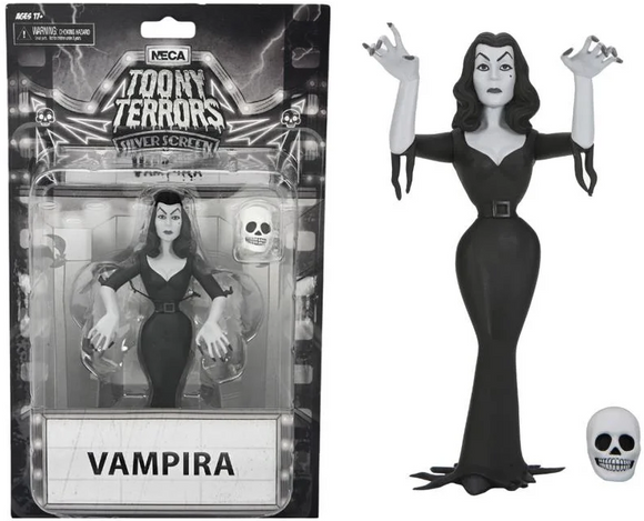 Toony Terrors Vampira Toony Terrors Vampira (Silver Screen Edition) 6” Scale Action Figure - NECA