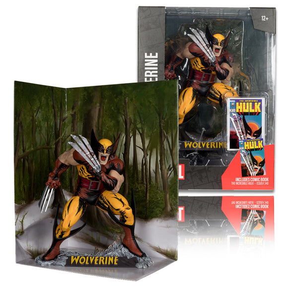 Marvel Collection Wolverine (The Incredible Hulk #340) 1:6th Scale Collectible Figure w/Scene - McFarlane Toys