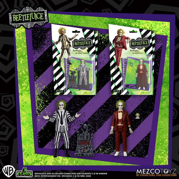 5 Points Action Figure Beetlejuice Set - Mezco Toyz