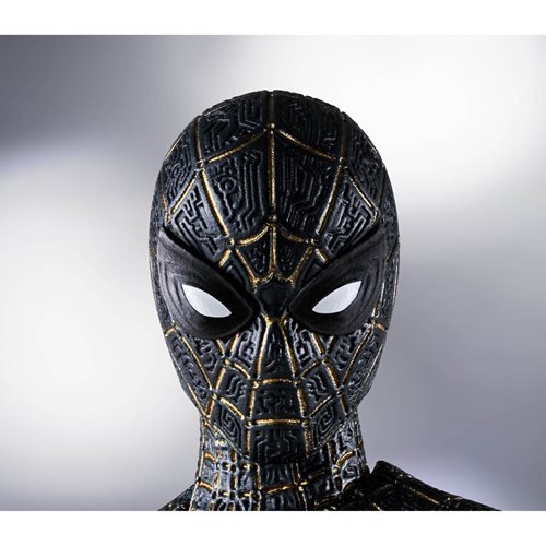 Black and silver spiderman action figure online