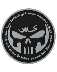 Punisher Infidel PVC Patch Hook and Loop Velcro, Airsoft, Paintball