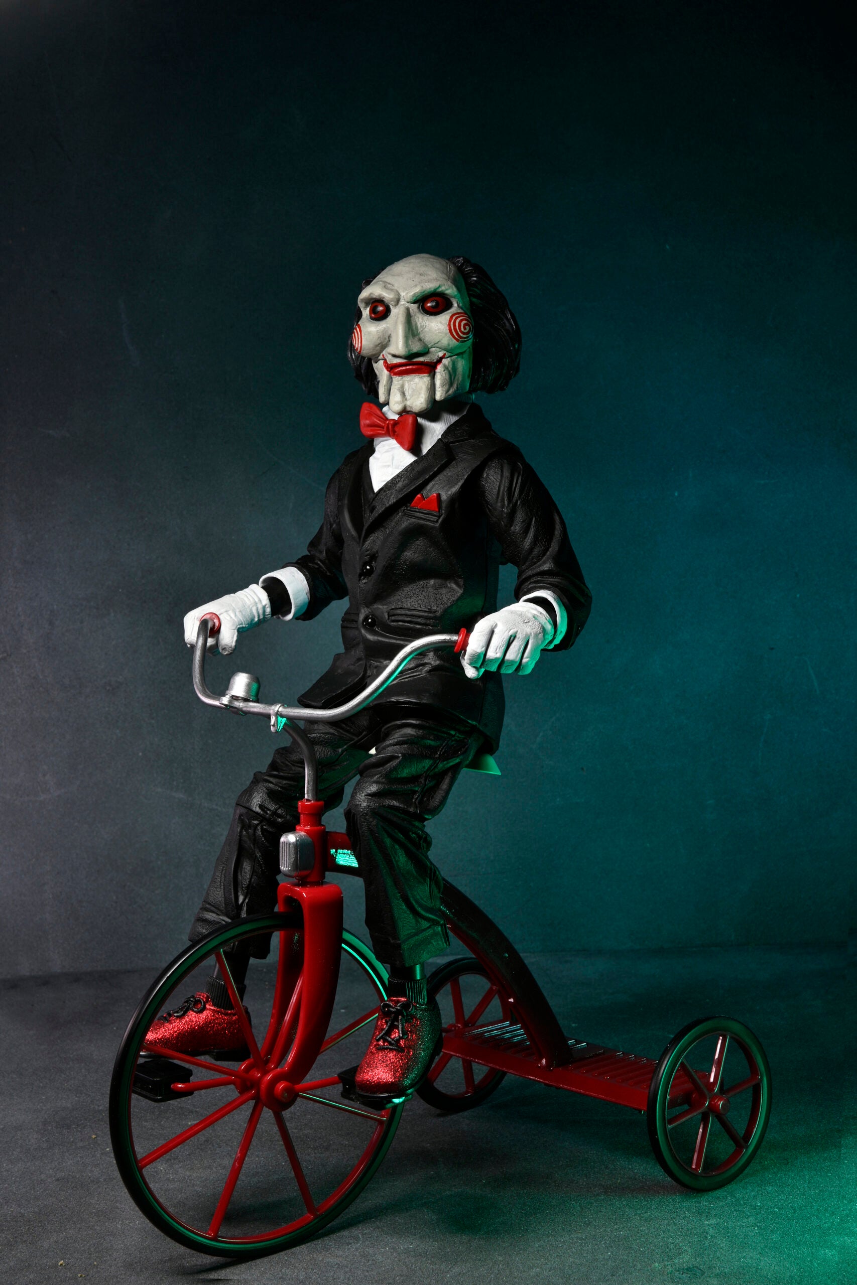 SAW Billy Puppet on Tricycle 12″ Action Figure with Sound - NECA – Props &  Replicas.co.uk