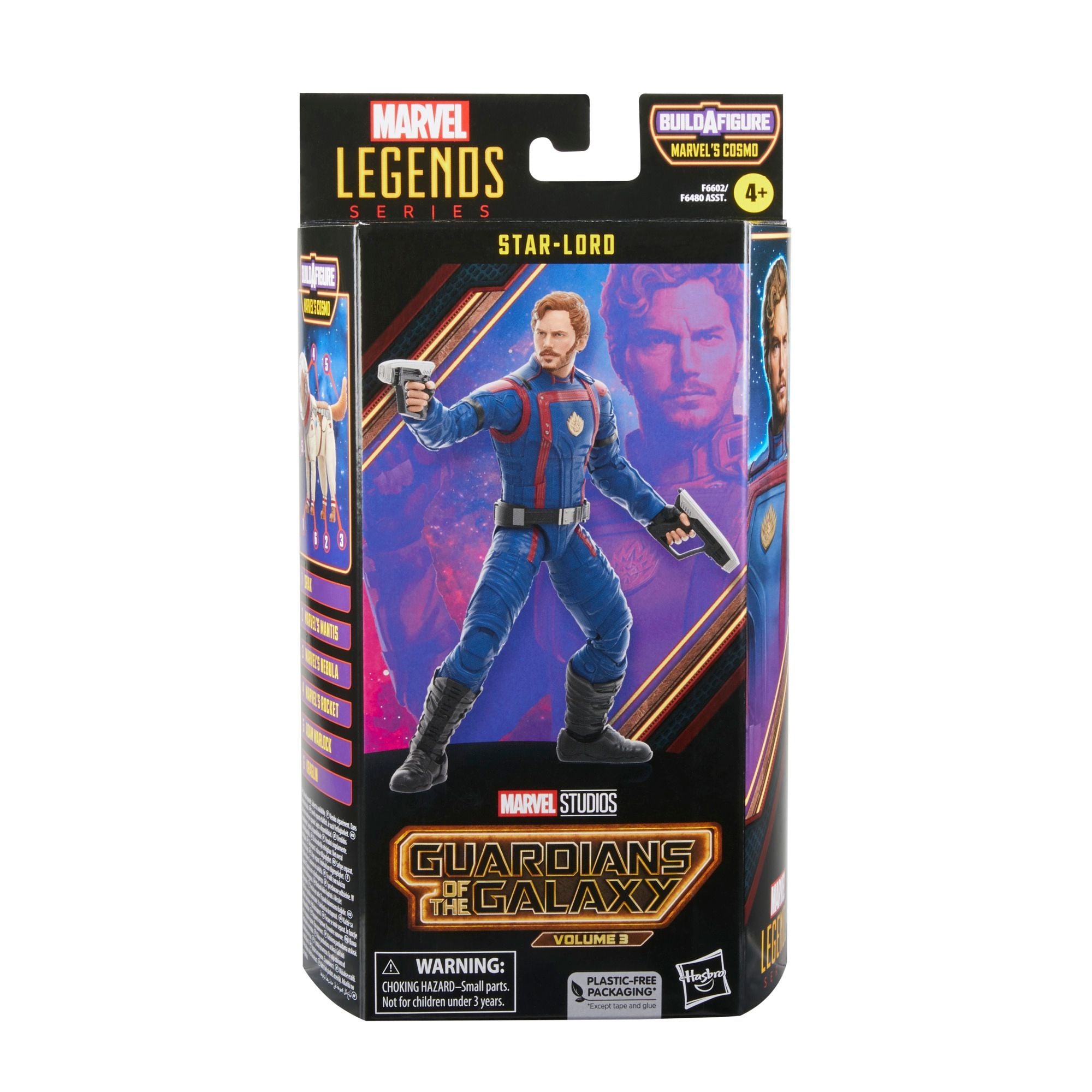 Guardians Of The Galaxy Vol. 3 Marvel Legends Star-Lord (Marvel's Cosmo  Build-A-Figure) Video Review And Images